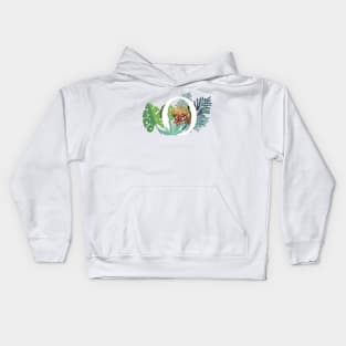 Plant Letter O Kids Hoodie